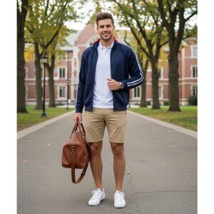 Brooks Brothers Warm‎ Up Jacket Blue Large